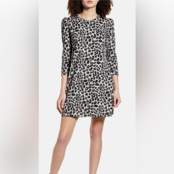 NWT Socialite Leopard Knit Dress With pockets Sz XS - Picture 1 of 4